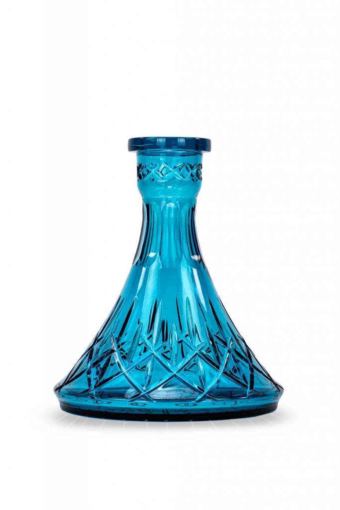 Vetro in Cristallo di Boemia - Cone Diamond Cut (Acquamarine Blue)