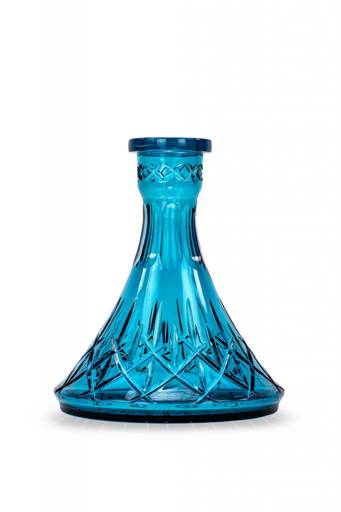 Vetro in Cristallo di Boemia - Cone Diamond Cut (Acquamarine Blue)